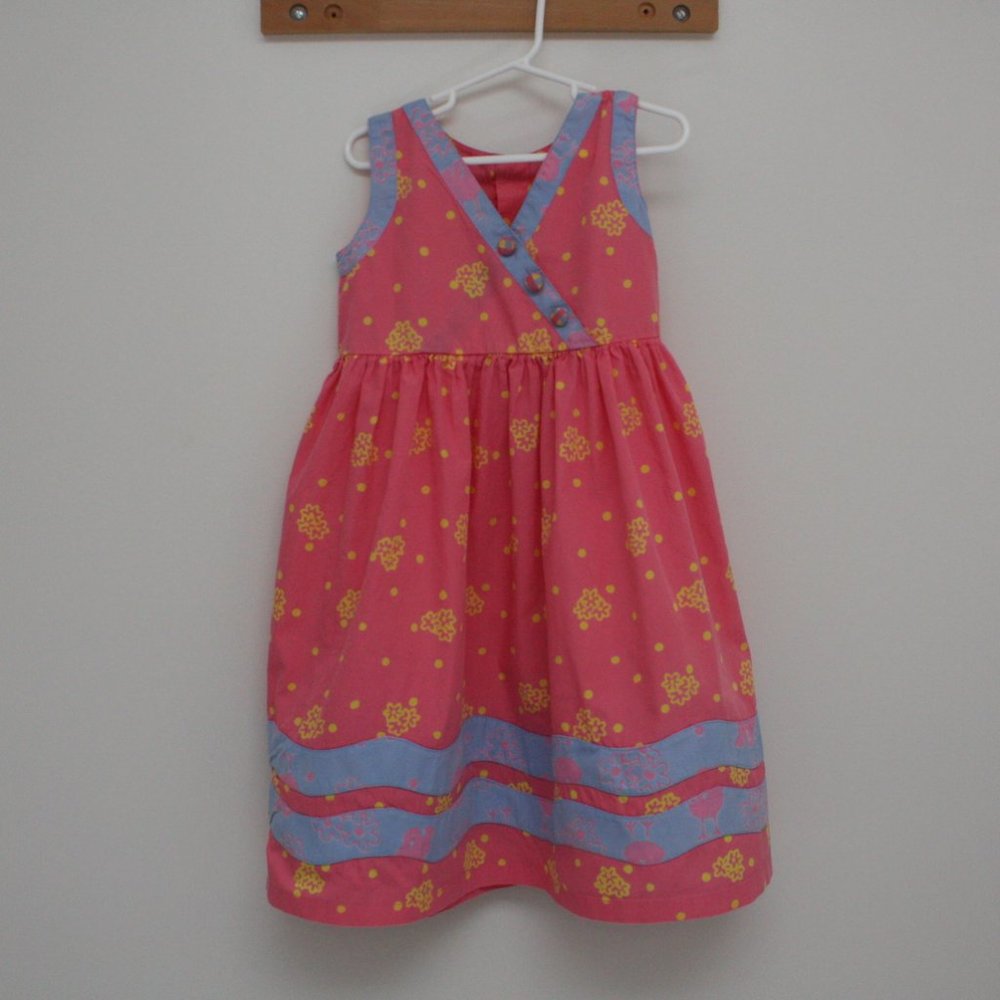 Young Colors Coral Pink Dress Girls Size 6 - Picture 2 of 10